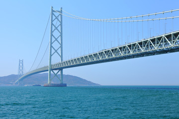 Fototapeta na wymiar Akashi Kaikyo bridge