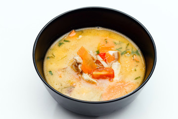 Soup made from Coco Milk and Vegetables