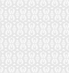 white seamless lace floral pattern on gray background