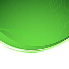 Green background unusual bright swoosh