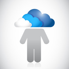 avatar with a cloud head. illustration design