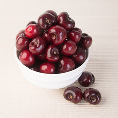 Fresh cherry berry on background