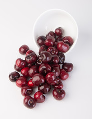 Fototapeta premium Fresh cherry berry on background