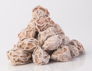 Salted Plum Tamarind Food Snack on a Background