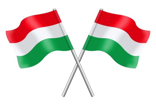 Two Hungarian flags