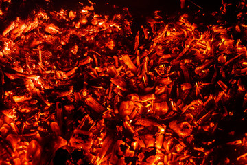 abstract background of burning coals