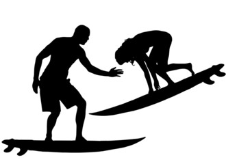 Vector silhouette of a people.