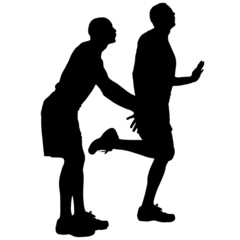 Vector silhouettes of gay.