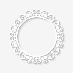 Vector vintage border white frame