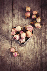 Buds of dried roses