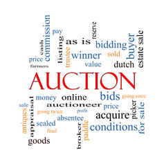 Auction Word Cloud Concept