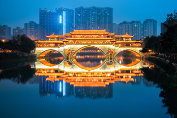 anshun bridge in nightfall