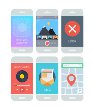 Smartphone application interface elements