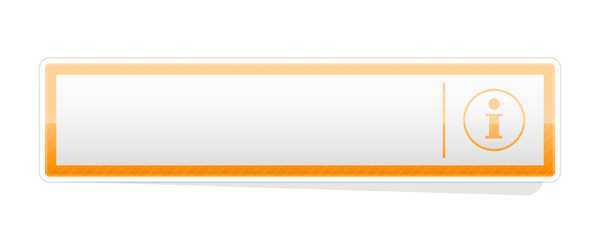 the blank orange info button