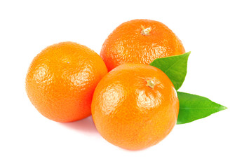 Tangerines isolated on white