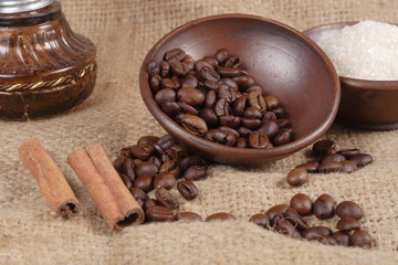 Robusta Coffee Beans at Goni Sack