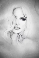 Fotobehang Aquarel portret woman portrait  © Anna Ismagilova