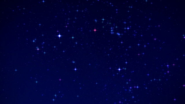 Time Lapse Beautiful Starry Float In Night Sky (effect mode)