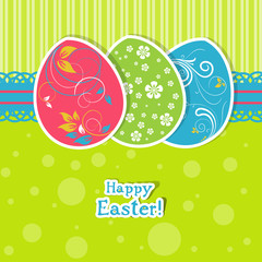 Template Easter greeting card, vector