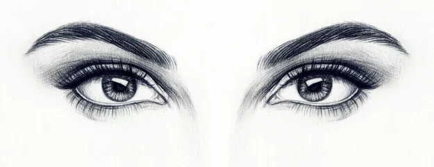 Papier Peint photo Visage aquarelle yeux de femme