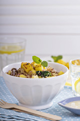 Quinoa with vegetables and pineapple
