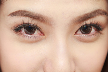 Naklejka premium Closeup of woman eyes