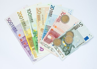 Euro Banknotes and coins