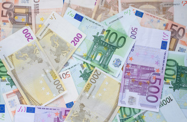 Euro Banknotes and coins