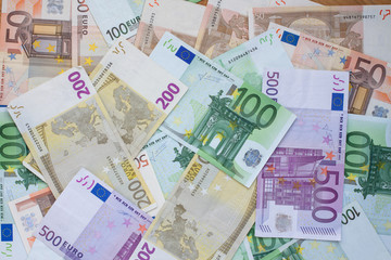 Euro Banknotes and coins