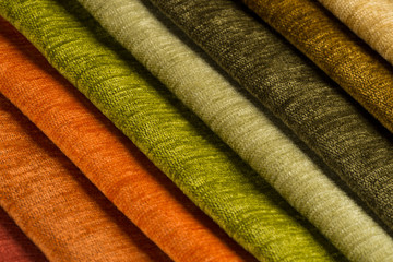 Multi color fabric texture samples