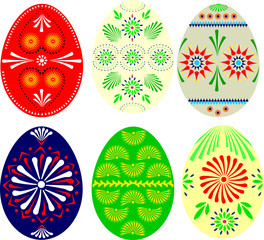 Vector easter eggs - obrazy, fototapety, plakaty