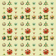 Geometrical flora pattern. Vector illustration