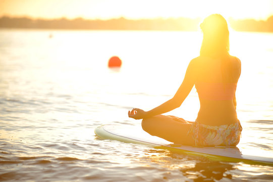 yoga on a SUP