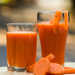 Carrot juice smoothie