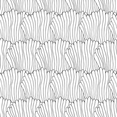 Seamless monochrome pattern. Vector background.