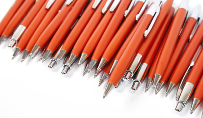 orange pens background