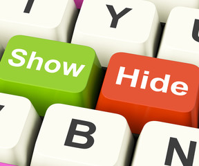 Show Hide Keys Mean On Display And Out Of Sight