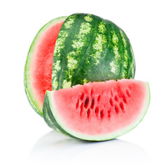 Watermelon and Slice isolated on white background