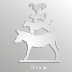 Bremen Town Musicians silhouette Bremer Stadtmusikanten