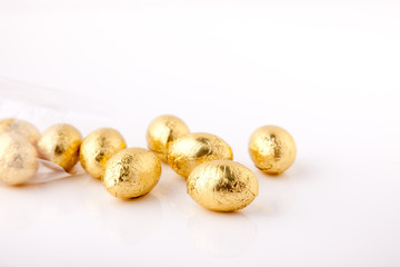 Chocolate Mini eggs in Gold Foil