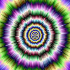 Color Explosion in Violet Green and White