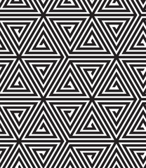 Triangles, Black and White Abstract Seamless Geometric Pattern,