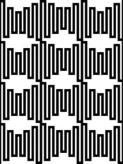 Black and White Op Art Design Vector Seamless Pattern Backgroun