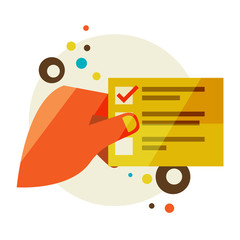 Flat design modern vector illustration stylish colors of hand