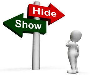Show Hide Signpost Means Conceal or Reveal © Stuart Miles