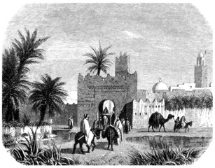 Traditional Arabia - Town Entrance - 19th century