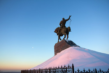 Monument of Salawat Yulaev in Ufa, Russia