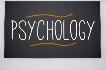 Psychology written on big blackboard
