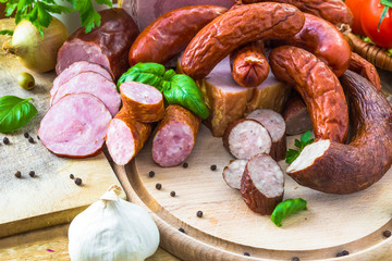variety processed meat products vegetables