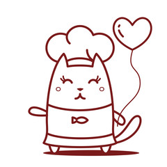 Character chef in a chef's hat